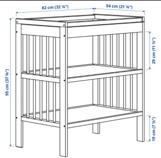 Cambiador Bebé IKEA Gulliver Madera Blanca