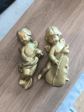 2 Figuras de Angelitos Músicos