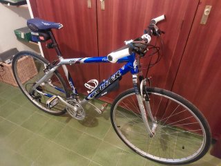 Bicicleta de paseo azul