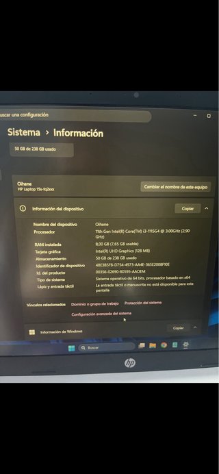 Ordenador Portátil HP Blanco y Negro