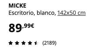 Escritorio Ikea Mike Blanco