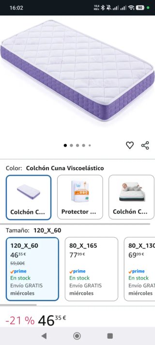 Colchón Cuna - Se regala si te llevas otra cosa