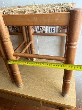 Mesa auxiliar cocina con cajón y 2 taburetes