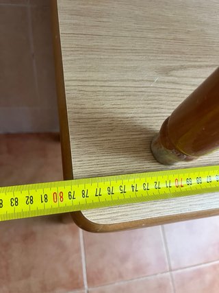 Mesa auxiliar cocina con cajón y 2 taburetes