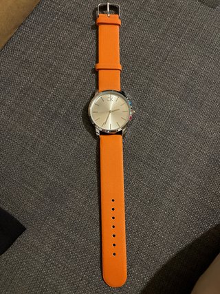 Reloj Calvin Klein Naranja y Plateado