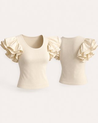 Top crema con volantes & Other Stories - nuevo