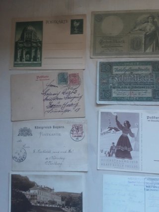Lote Postales y Billetes Alemanes Antiguos