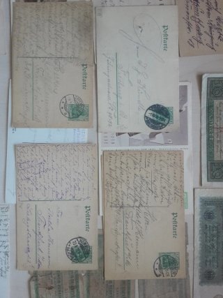 Lote Postales y Billetes Alemanes Antiguos