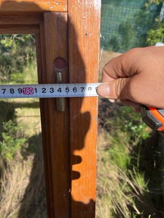 Lote de ventanas de madera con doble cristal