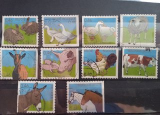 Belgio Francobolli Serie Completa Animali Fattoria