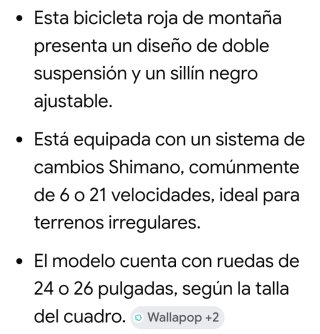 Bicicleta MTB Roja Modificada