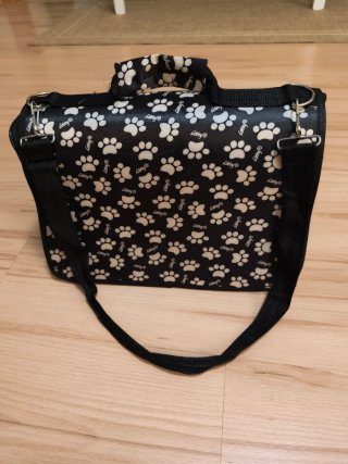 Transportín para gato estampado huellas