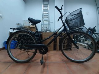 Bicicleta Paseo Mujer Cesta Negra