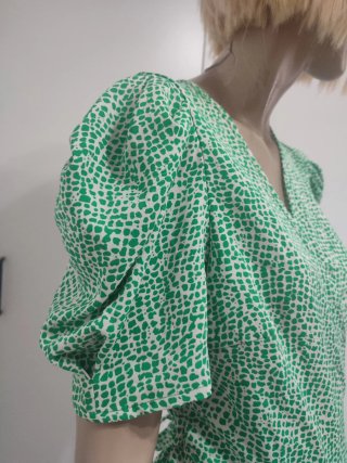 Abito fantasia verde/bianco tg S/M