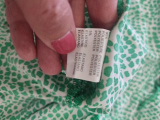 Abito fantasia verde/bianco tg S/M