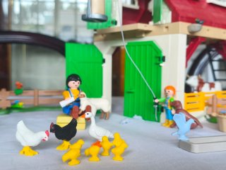 Granja + Tractor  Playmobil con figuras y animales