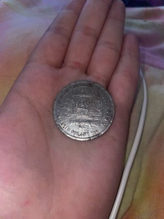 Moneda 5 Pesetas Amadeo I Rey España 1871 Plata