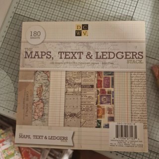 Pack 180 papeles DCWV Mapas, Texto y Libros