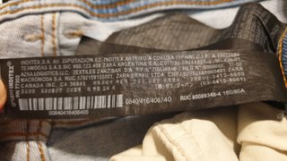 Jeans Zara Uomo Slim Denim Chiaro Strappati Tg. 40