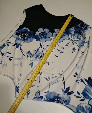 Vestido Ralph Lauren Talla 42 Floral Azul Blanco