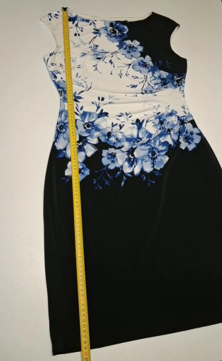 Vestido Ralph Lauren Talla 42 Floral Azul Blanco