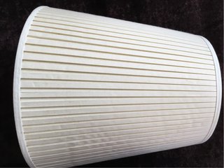 Pantalla cónica de lámpara plisada beige
