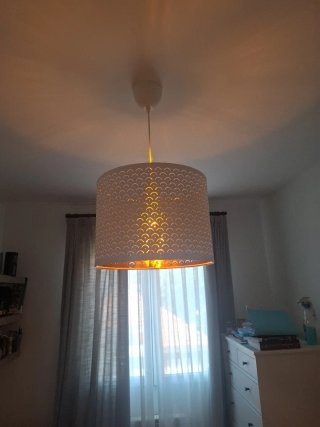 Lámpara Nymö Ikea Blanca y Dorada