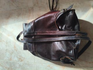 Mochila Bolso Piel Flecos Sol