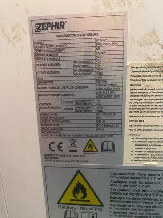 Condizionatore portatile Zephir