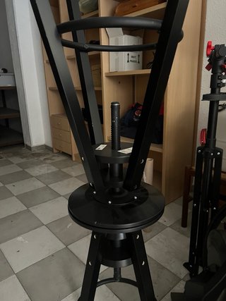 Taburete alto negro ajustable (x2)