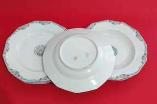 Limoges France 6 Platos Florales