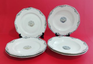Limoges France 6 Platos Florales