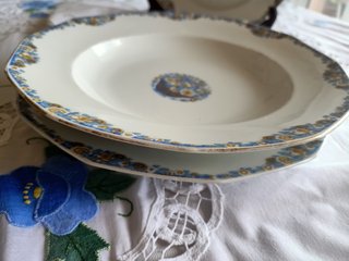 Limoges France 6 Platos Florales