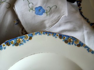 Limoges France 6 Platos Florales