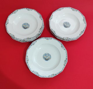 Limoges France 6 Platos Florales
