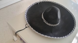 Sombrero Mexicano Negro con Plata