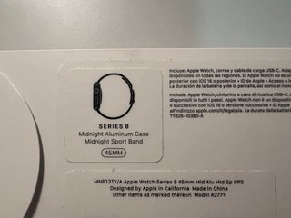 Apple Watch Series 8 45mm GPS Aluminum Midnight