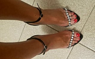 Sandali Giancarlo Paoli neri con strass