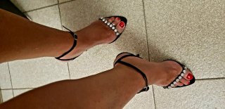Sandali Giancarlo Paoli neri con strass
