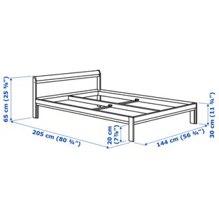 Cama Ikea Neiden 140x200 + Colchón