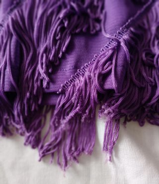 Vestido morado flecos fiesta Talla L