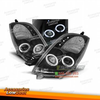 Toyota yaris 06-09 ojos de ángel negros