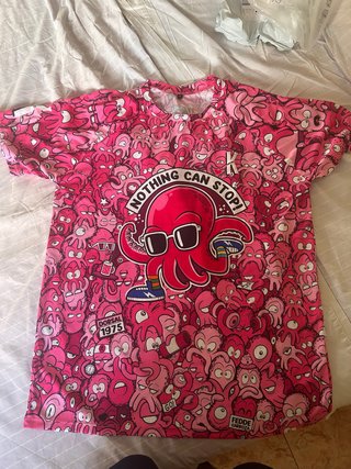 Camiseta Kamuabu Talla Única Estampado Pulpos