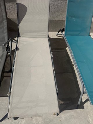Lote tumbonas piscina con defectos