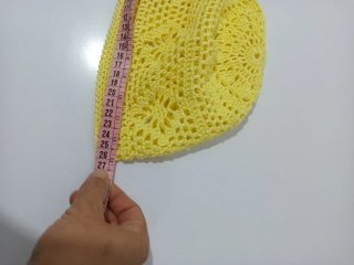 Gorro Crochet Verano Hecho Mano Amarillo