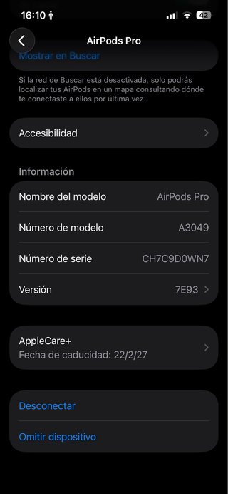 AirPods Pro 2ª Gen con apple care