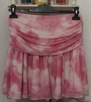 Falda rosa tie-dye