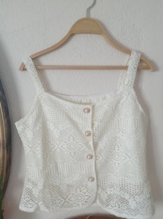 Conjunto de encaje blanco verano