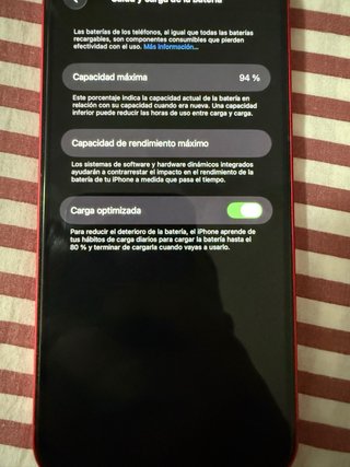 iPhone Apple Rojo 14Plus previo negociable