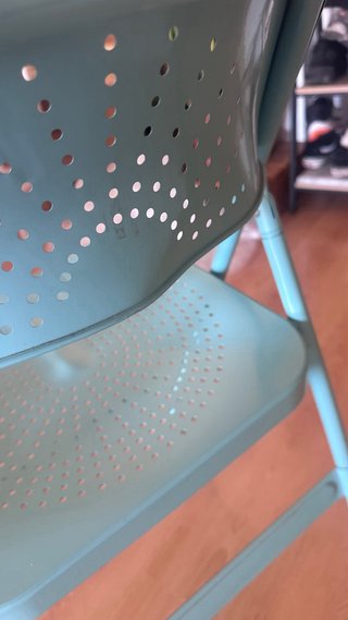 Silla plegable metal verde